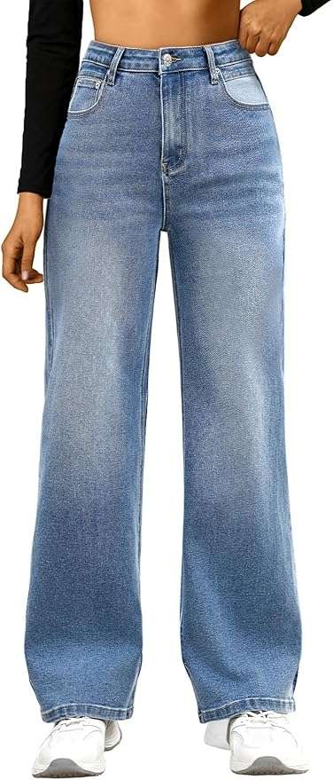 High-Rise Baggy Jeans for Women