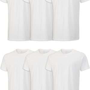 Plain white crew-neck T-shirt
