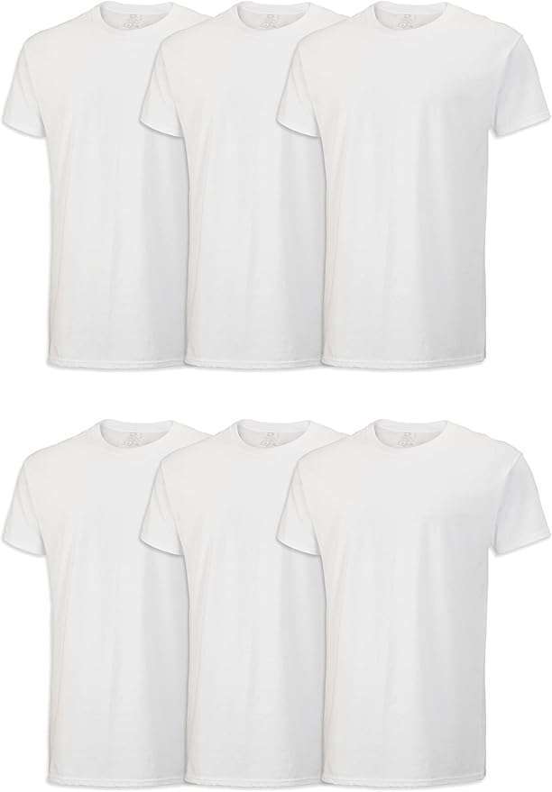Plain white crew-neck T-shirt